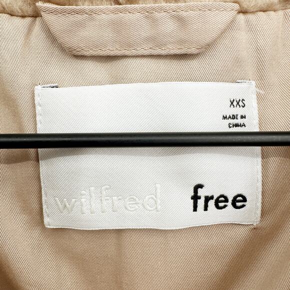 Aritzia Wilfred FreeThe Teddy Jacket Zip Up Sherpa in Tan Size XXS - Picture 9 of 11